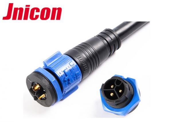 Quality Blue Ring Waterproof Panel Mount Connector , IP67 Panel Mount Connector M19 3 Pin for sale