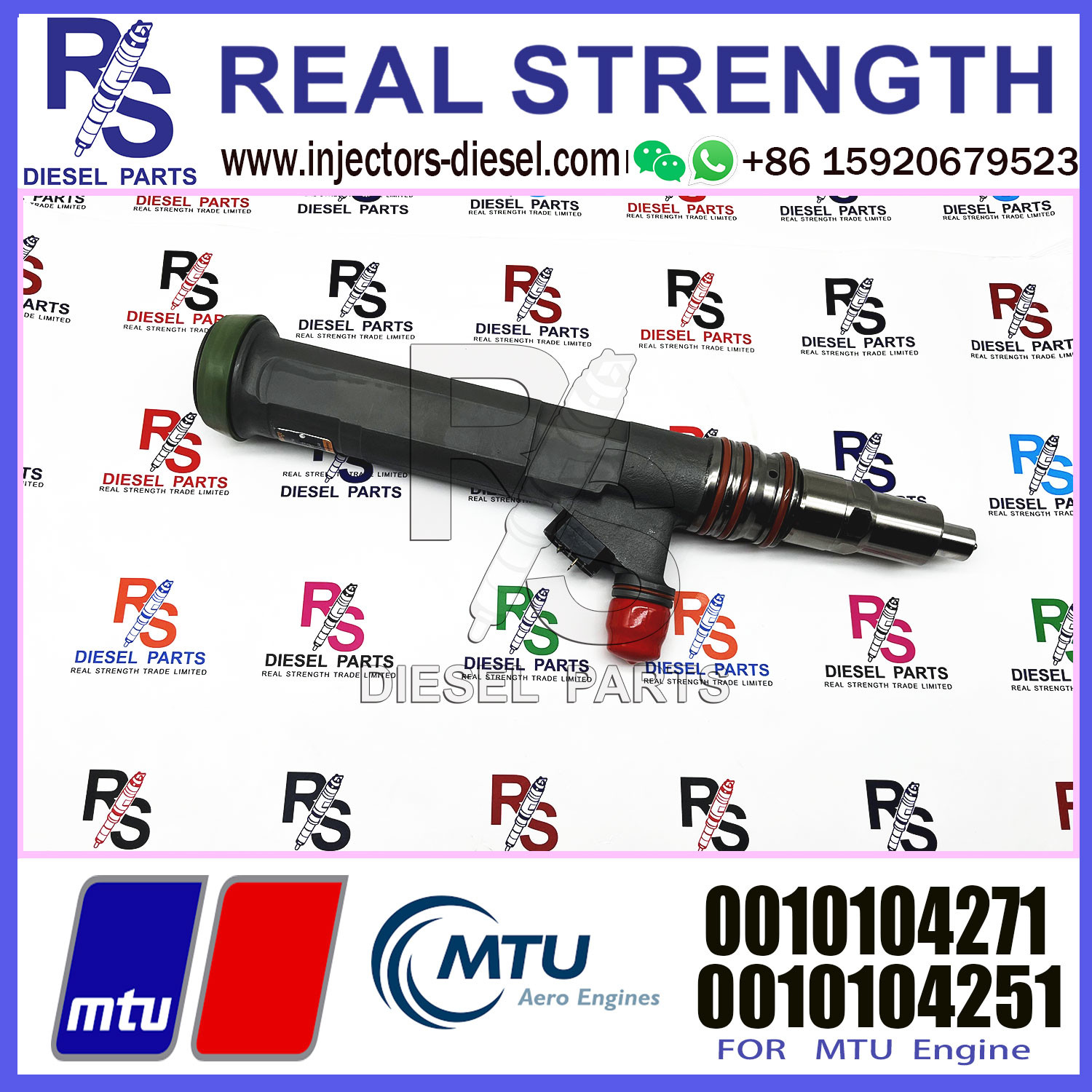 Diesel Common Rail Injector VTO-B160BM 253351 0010104251 0010104271 For MTU 1600