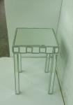 Square Mirror Top Coffee Table , Silver Full Mirror Coffee Table 45 * 45 * 65cm