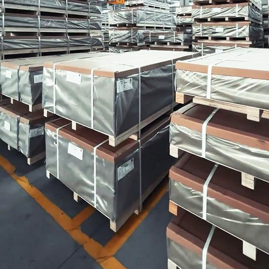Aluminum product range display showing various sizes and types