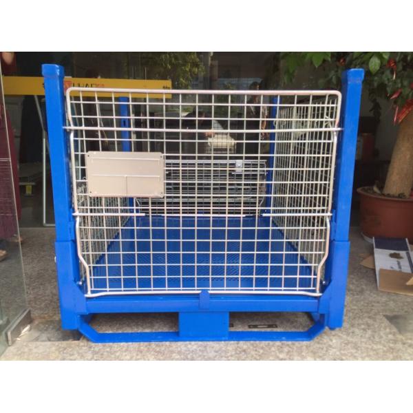 Lockable Collapsible Wire Container Customized Size And Colors