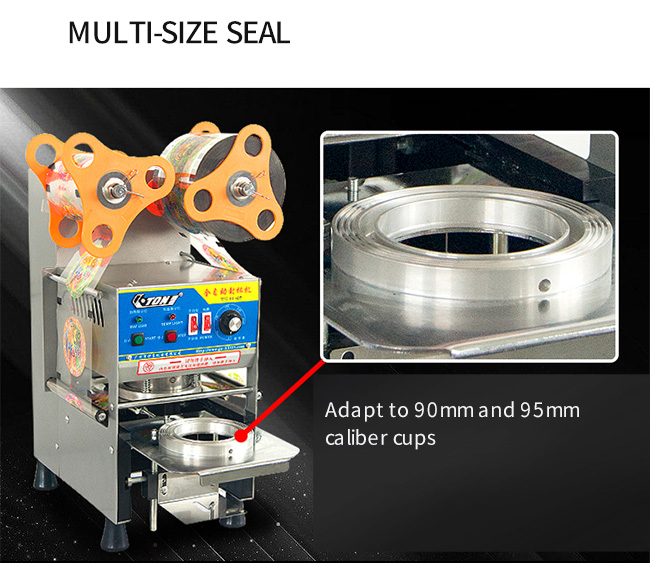 Milk Tea Shop Automatic Cup Sealing Machine Dimensions 282*360*535 mm