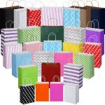 Handmade Biodegradable Eco-Friendly Striped Pastel Candy Sweet Tote Shopping
