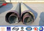 Hot Dip Galvanized 40ft Metal Utility Poles Octagonal Shape Yield Strength 50ksi