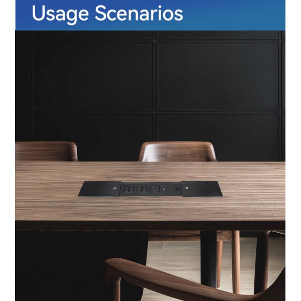 ROHS Embedded Sliding Socket Power Outlet For Conference Table