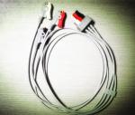 3 Lead ECG Lead Wires GE Medical Pro1000 AHA Type Standard 6 Pins Connector