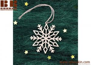 China Wooden handicraft, green wood snowflake hang, a Christmas decoration hanging, hollow snow, Christmas on sale