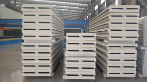 Wholesale Fireproof / Waterproof 1000mm PU Glass Wool Sandwich Roof Panel from china suppliers