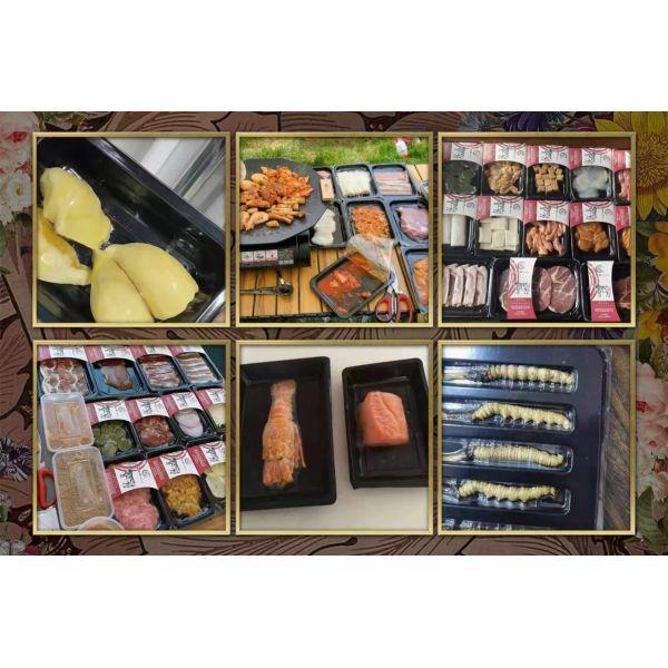 Factory Supply Customized Automatic Vertical Body Vacuum Skin Sealing Machine DQ480VSL Food Tray Sealing Machine