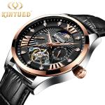 Fashion brand KINYUED mens watch tourbillon movement moon phase mechanical