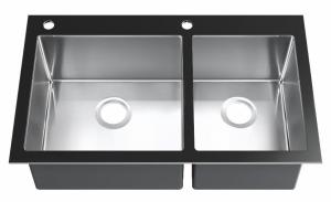 Wholesale Topmount Kitchen Sink With Drainboard 33''X20''X10'' For Bathroom from china suppliers