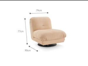 Wholesale High End Hotel Lobby Furniture Simple Frosted Leather Swivel Single Lounge Chair from china suppliers