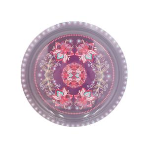 Wholesale 30cm Plates dinnerware big round metal steel plate multi color flower coating tray from china suppliers