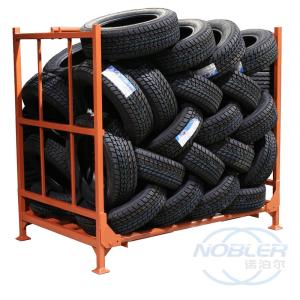 Wholesale Heavy Duty Warehouse System Detachable Metal Coated Corrosion Protection Stacking Truck Tyre Tire Storage Rack from china suppliers