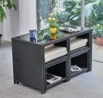 Leisure Modern PE Rattan Chair and table sets Aluminium Outdoor Garden wicker