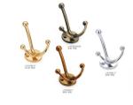 Wholesale Zinc Alloy Metal Decorative Clothes Mounted Gold Coat Hook