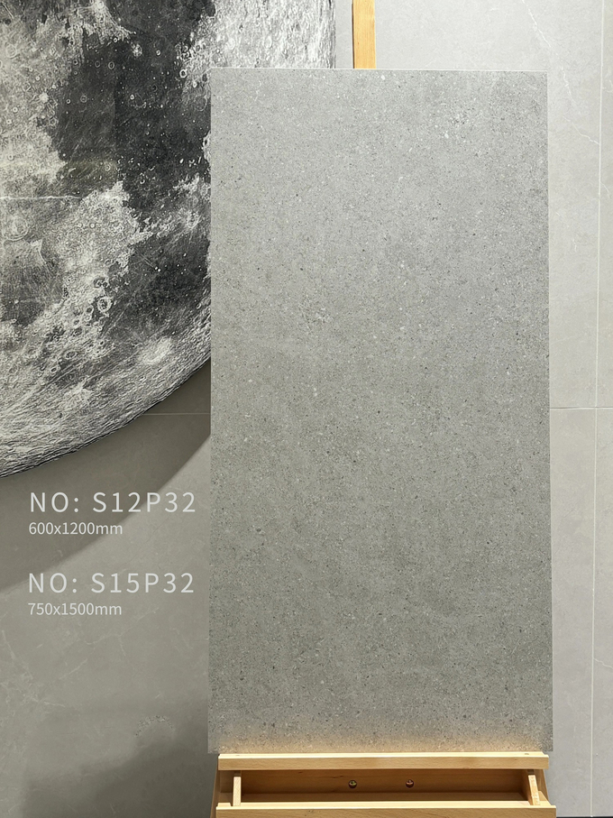 Middle Grey And 750x1500mm Inside Floor Soft Glazed Porcelain Tile For Office And Living Room