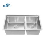 SUS304 Stainless Steel Kitchen Sinks Double Bowl Handmade House Kitchen Sinks