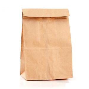 Wholesale Customized Natural Kraft Paper Bags for Food Packaging , Plain Brown Paper Pouch from china suppliers
