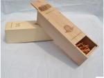 Printed Single Wooden Wine Case 350*100*110mm Size , Wooden Wine Gift Box