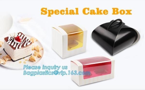 Wholesale custom Paper Cookies packing Cake Box with PVC window,Wholesale