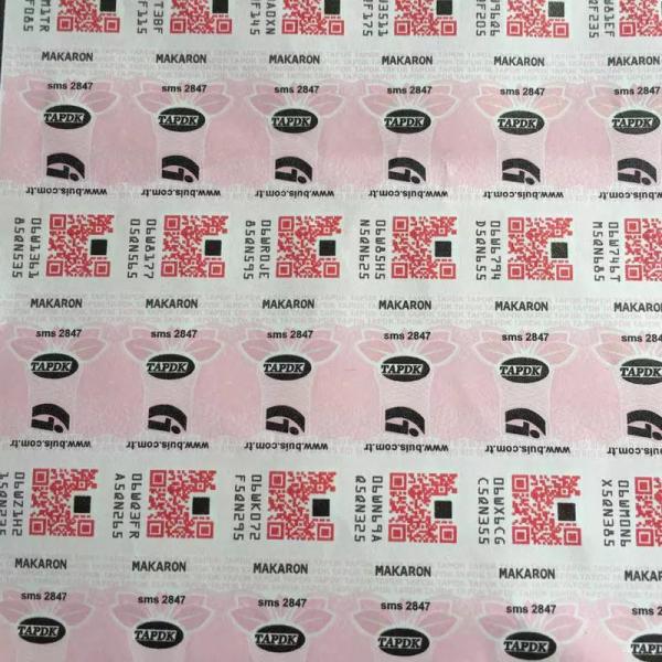 Private Flavored Anti Counterfeit Sticker Tobacco Cigarette Alcohol Tax Stamps