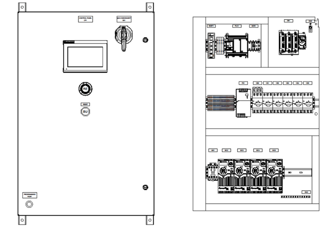 2711R-T4T Programmable Logic Controller AB View 800 HMI Control Panel 7 Inch 24V DC