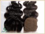 Silk top closure 4''x4'' malaysian virgin hair natural color body wave 10''-24'
