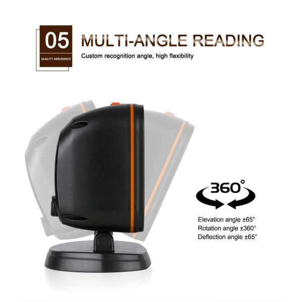 High Performance Platform 2D CMOS Omnidirectional Barcode Scanner Supermarket Desktop Barcode Reader Scanner