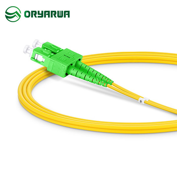 SC APC To SC APC Duplex Single Mode Patch Cord LSZH PVC