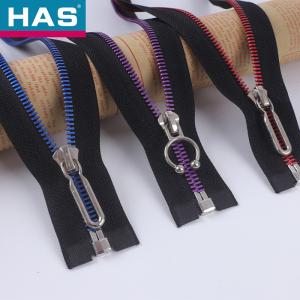 Wholesale 28 Inch Open Ended Zip Black Eco Friendly Zipper Red Teeth For Leather Garment from china suppliers