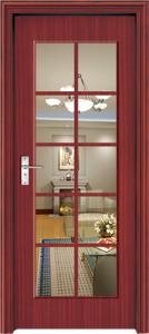 Wholesale Solid Core Interior PVC Wood Doors From China Manufacturing, with clear tempered glass from china suppliers