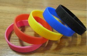 Wholesale Fashion Custom Silicone Bracelet Excellent Debossed For Business Promotion from china suppliers