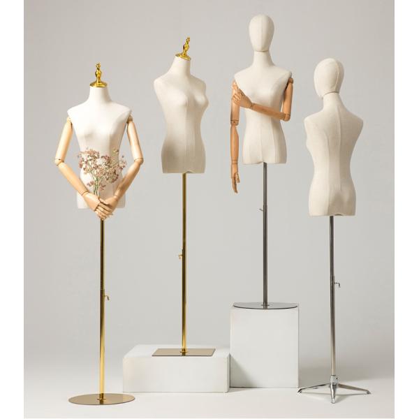 Fashion Female Display Mannequins Cheap Cheap Foam Tailor Torso Half Body Mannequin with Base Women Style Stand Material Adults