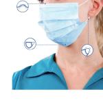 Fiberglass free 6.9 x 3.7" Disposable Medical Face Mask