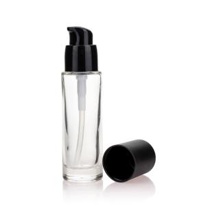 Wholesale Clear Matte Round Pump Bottle 30ml Glass Bottle With Cap For Liquid Foundation from china suppliers