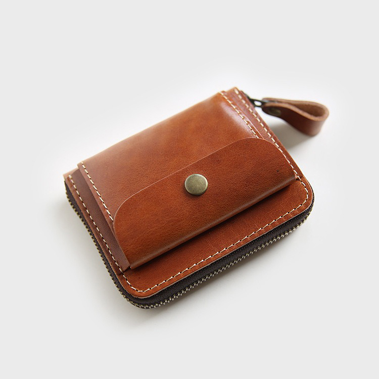 Advantage Low MOQ Mix Models Genuine Leather Wallet for Men's Retro Handmade Short Wallet