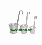 galvanized hang bucket hang pots planters 0.5L 1L 2L