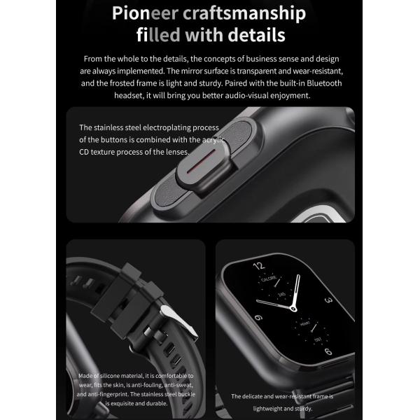 2In1 TWS D8 Outdoor Smart Watch GPS Wireless Headphone 250mAh