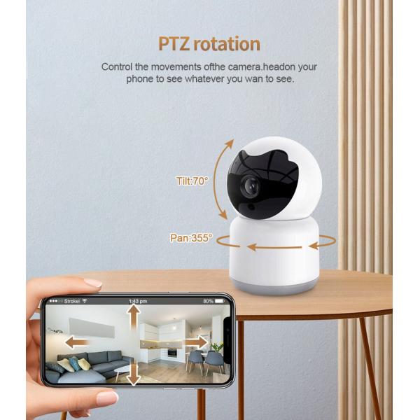 2 Way Audio Indoor Home Security Cameras , Wifi Camera Pet Monitor For Dog Cat