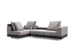 Modern Italian Sectional L Shaped Corner Fabric Couch Living Room Sofa