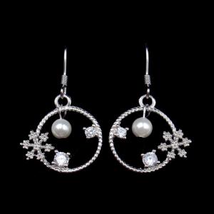Wholesale Wild Elegant Silver Pearl Earrings For Women Use 925 Silver Material from china suppliers