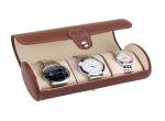 Travel Pu Leather Watch Box Velvet Inner Material , Watch Organiser Box