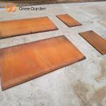 Rustic Corten Steel Large Metal Planter Boxes Rectangular Detachable Outdoor