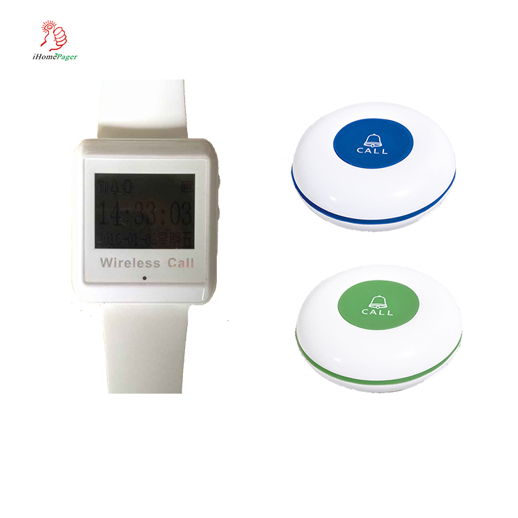 Wireless restaurant waiter service pager kitchen equipment vibrating wrist watch buzzer
