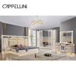 Luxury Wooden Frame King Size Leather Bed Bedroom Sets Double Home Queen Wood