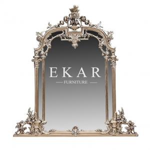 Wholesale Vintage Dressing Mirror Wooden Carved European Style Gold Antique Mirror LS-A132F from china suppliers