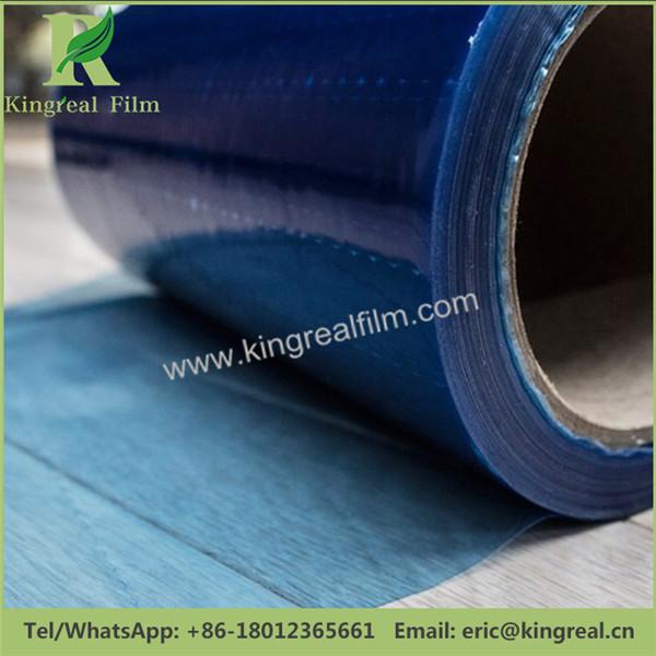 Quality Easy Peel off Blue Color 0.03mm-0.20mm Thickness PE Floor Protector Film for sale