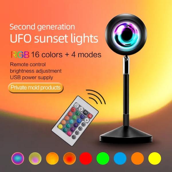 Remote Control Modern Photography Color Change Sunset Light USB Rainbow