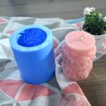 Food Grade Flower Silicone Candle Mold Cylinder Eco Friendly 3D